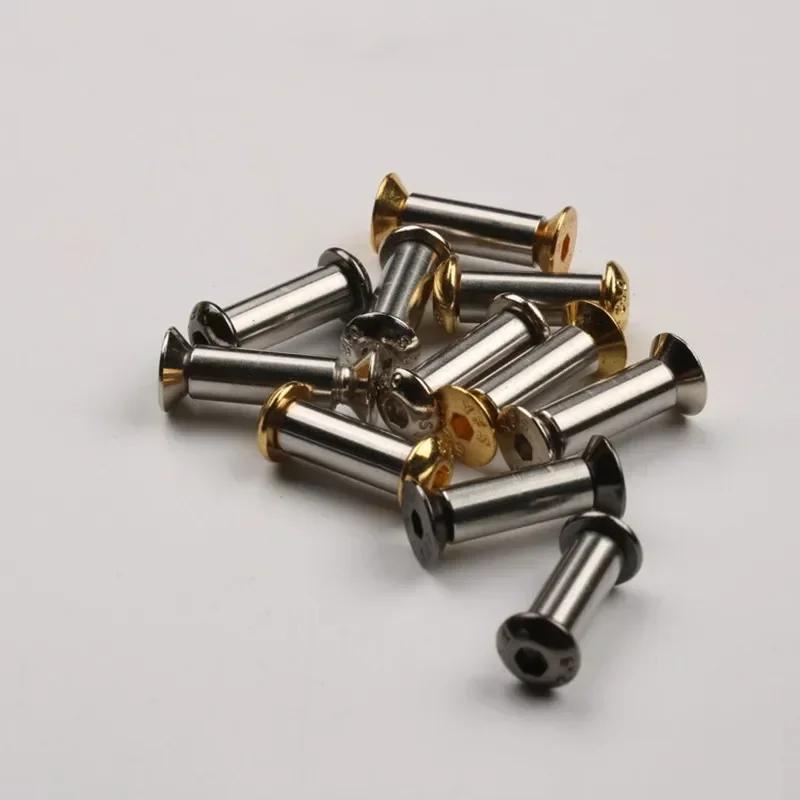 10pcs/lot Brass Screw Rivet Knife Handle Lock DIY Knife Material Plate Fastening Flat Hex Head Screws