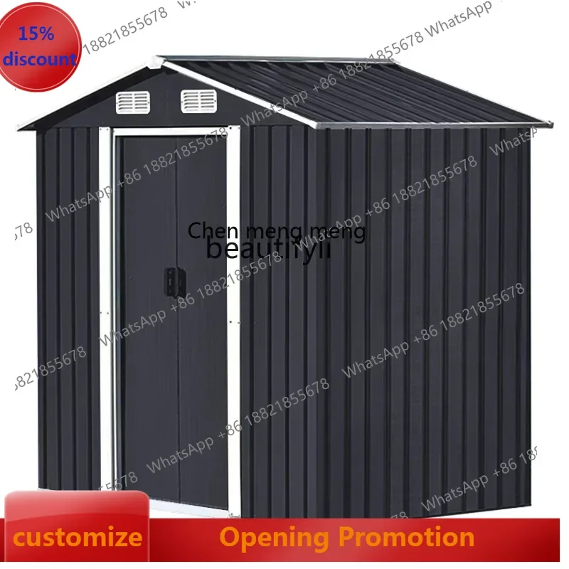 

ss7486 SSOutdoor tin house garden courtyard roof yard temporary storage tool storage roomNew Light Luxury