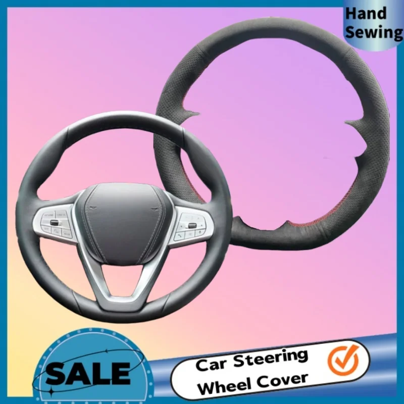 

DIY Abrasion-resistant Breathable Anti-slip Suede Leather Steering Wheel Cover For BMW 3 5 7 Series 530 730 740 Auto Interior