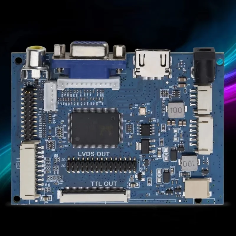 A34M-PCB800099 LCD Screen Car GPS Display LCD Driver Board -Compatible VGA AV To TTL RGB LVDS