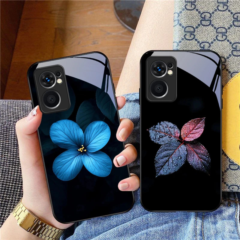 

Rose Red Rose For OnePlus Nord CE 3 Lite 11R 10T 5G 7 N ord N20 6T 9 Pro 12R 7T 13 8T 6 3 9 Nord 2T CE4 Black glass phone case
