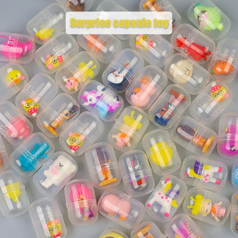 

30PCS Capsule Gashapon Dolls 45mm Children's Pencil Head Figurine Accessories Gashapon Ball Coin Machine Children's Toys