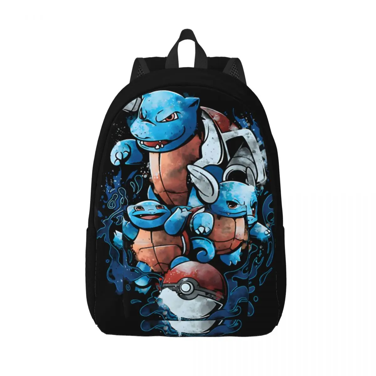

Evolution Water Turtle Book Pack Pokemon Ladies Lightweight For Work For Gifts Multi Compartment Storage Bag