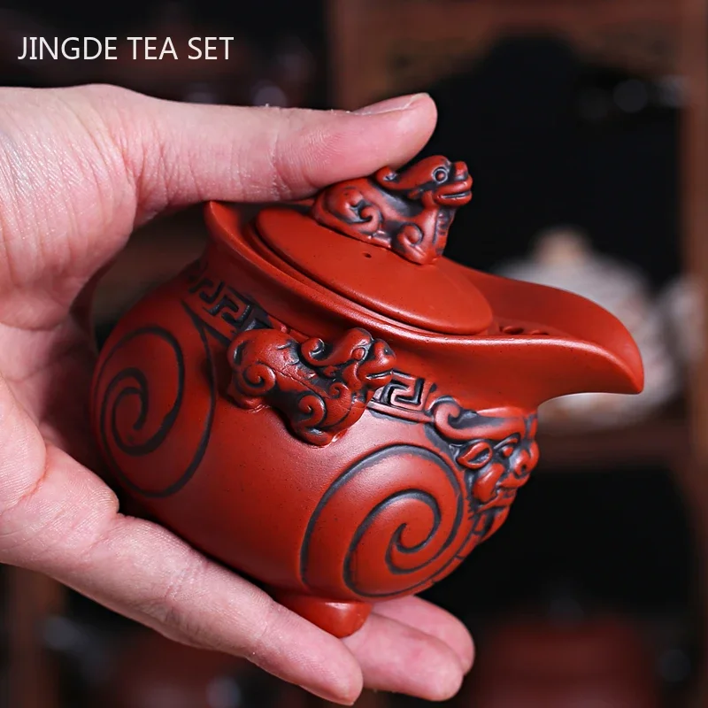 Retro Purple Clay Filter Beauty Teapot Home Handmade Tea Set One Pot of One Cups Tea Sets Suit Chinese Tea Ceremony Supplies