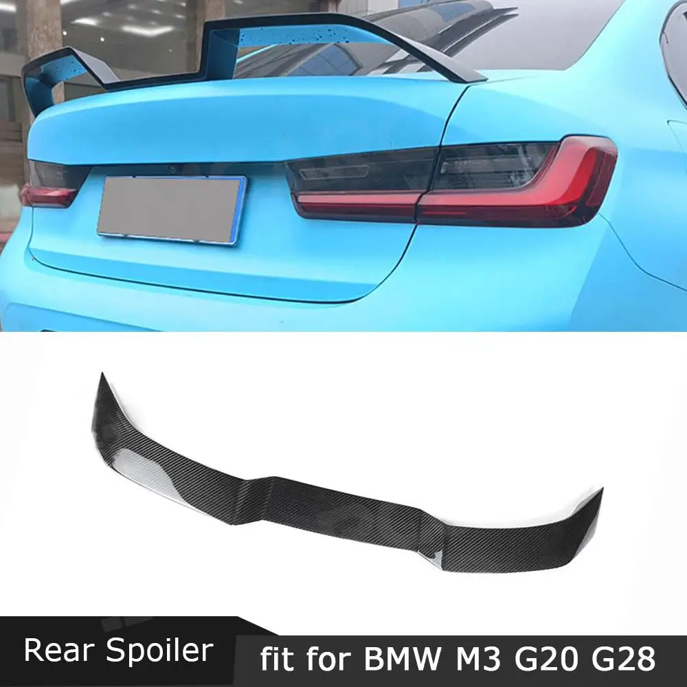 

For BMW 3 Series G20 G28 G80 M3 Sedan 2020-2023 Carbon Fiber Rear Boot Spiler Duckbill Spoiler Wing ABS Car External Decoration