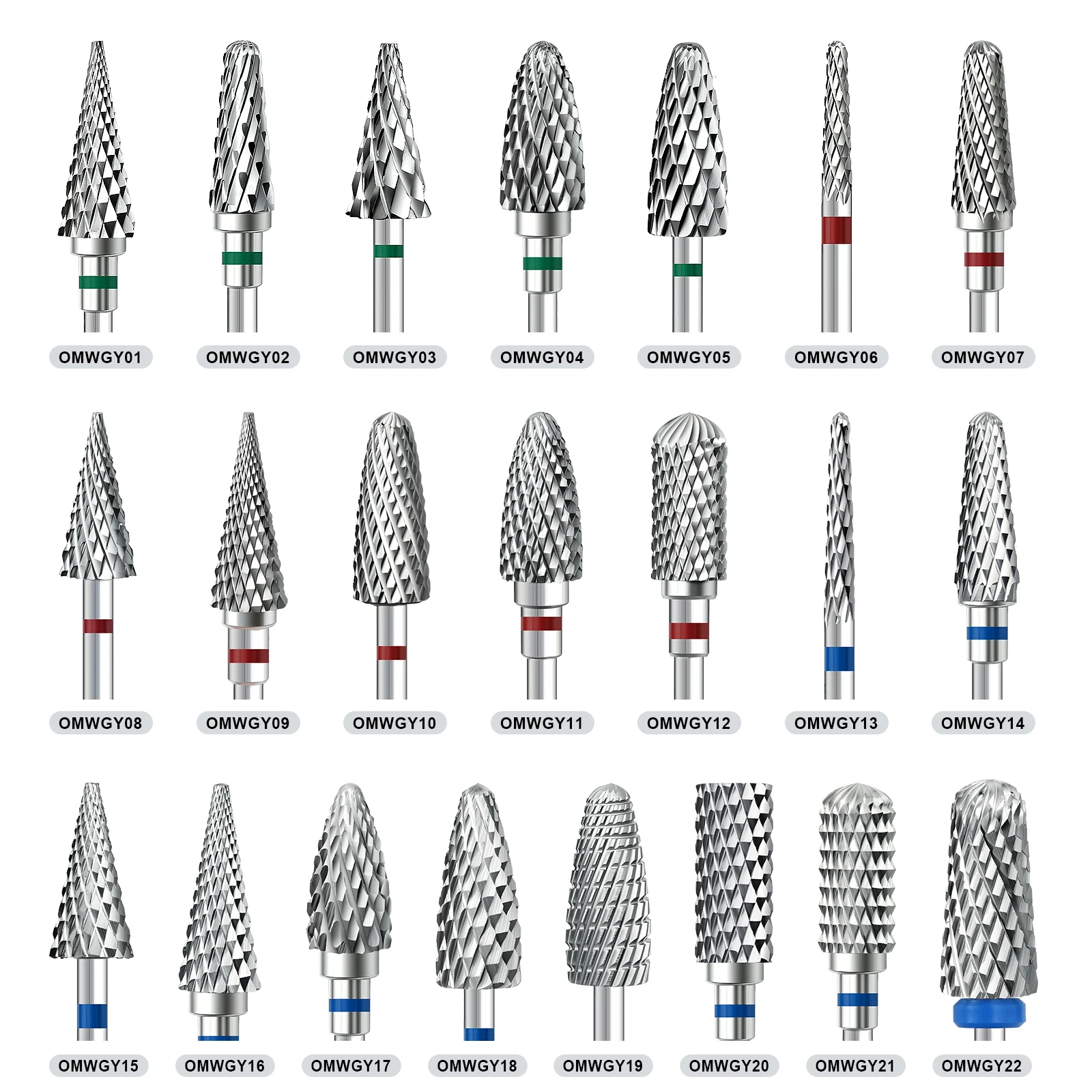 1개 텅스텐 스틸 네일 큐티클 드릴 비트 카바이드 회전식 전기 세라믹 밀링 커터 매니큐어 젤 폴리쉬 제거용