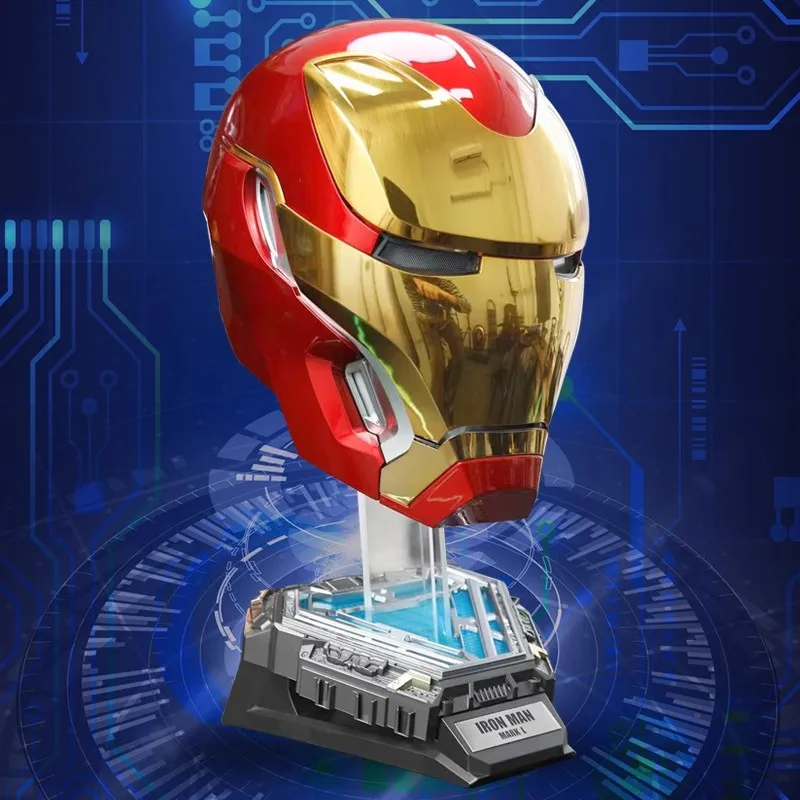 

Iron Man Mk50 MK5 Helmet 1/1 Automatic Mask Remote Voice Control Collection Level Iron Man Autoking With Led Light Figure Boy