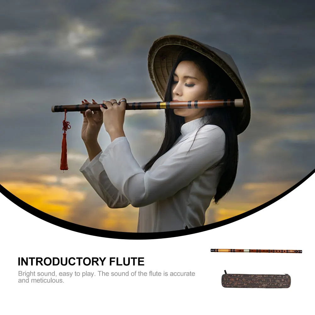 

1 set Chinese Flute Dizi Portable Sturdy Construction Beginner Friendly Accurate Sound Kindergarten Educational Gift