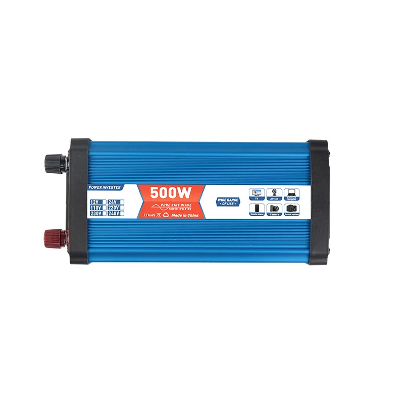 

Pure Sine Wave Inverter Actual Power 300W/500W Universal Output Socket DC12V/24V To AC 110V/220V Transformer Converter