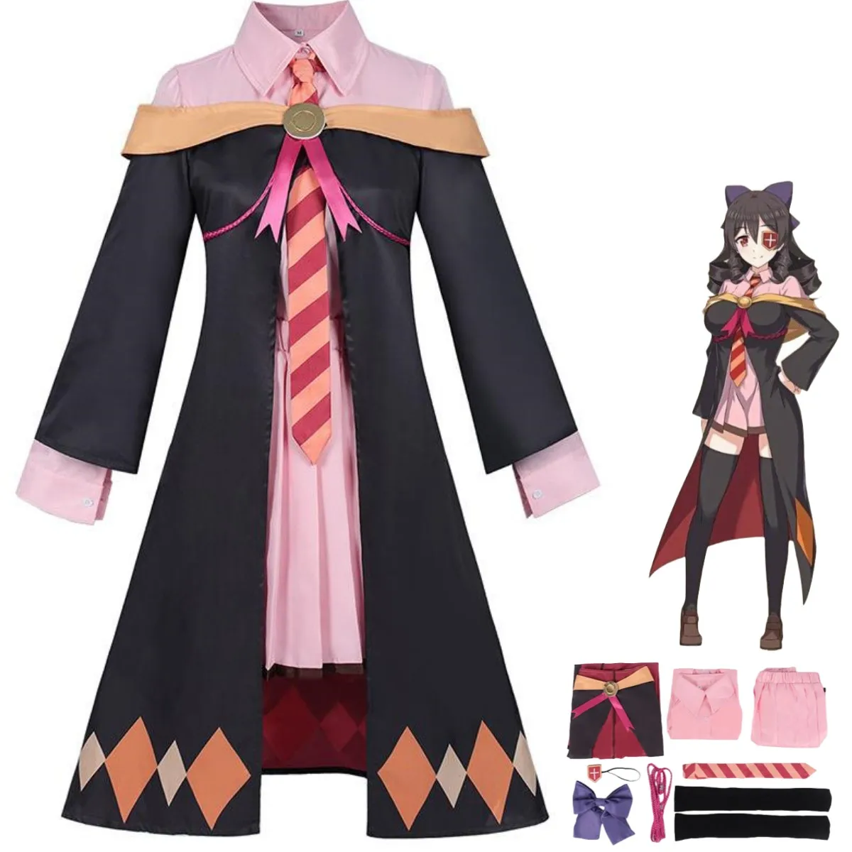 

Anime A Certain Magical Index God’s Blessing on This Wonderful World! Dew Cosplay Costume JK Uniform Shawl Coat Woman Sexy Suit