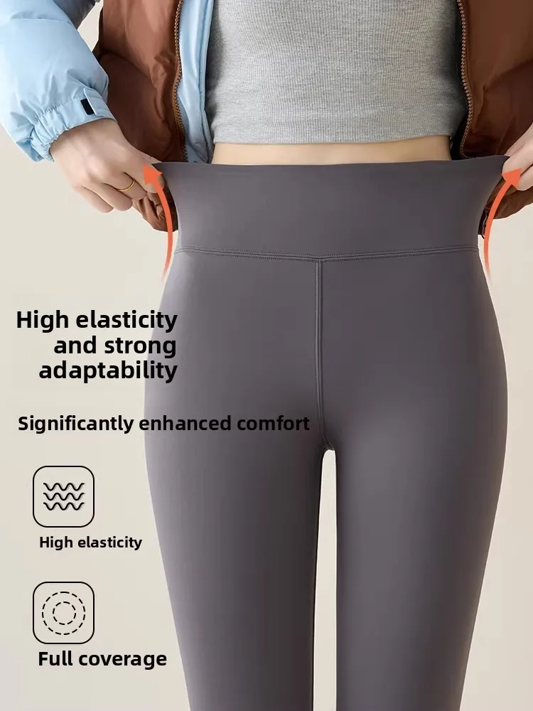 بنطلون يوجا نسائي من ثينيد أركسكين، بنطلون ضيق عالي الخصر مبطن دافئ، طبقة أساسية، بنطلون طويل كاجوال من النايلون والسباندكس