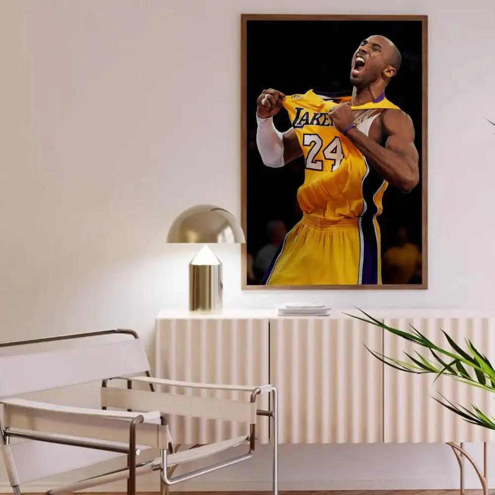 K-Kobe B-Bryant Poster Self-adhesive Art Waterproof Paper Sticker Coffee House Bar Room Wall Decor view 6