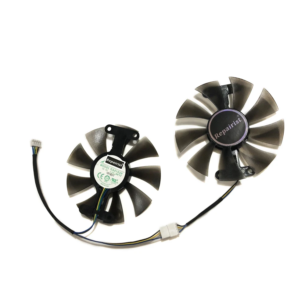 Refroidisseur de refroidissement GPU, ventilateur de carte vidéo,GA91S2H,pour PowerColor Red Dragon RX480 RX580 RX470, PLA09215S12H,ensemble de 2 pièces