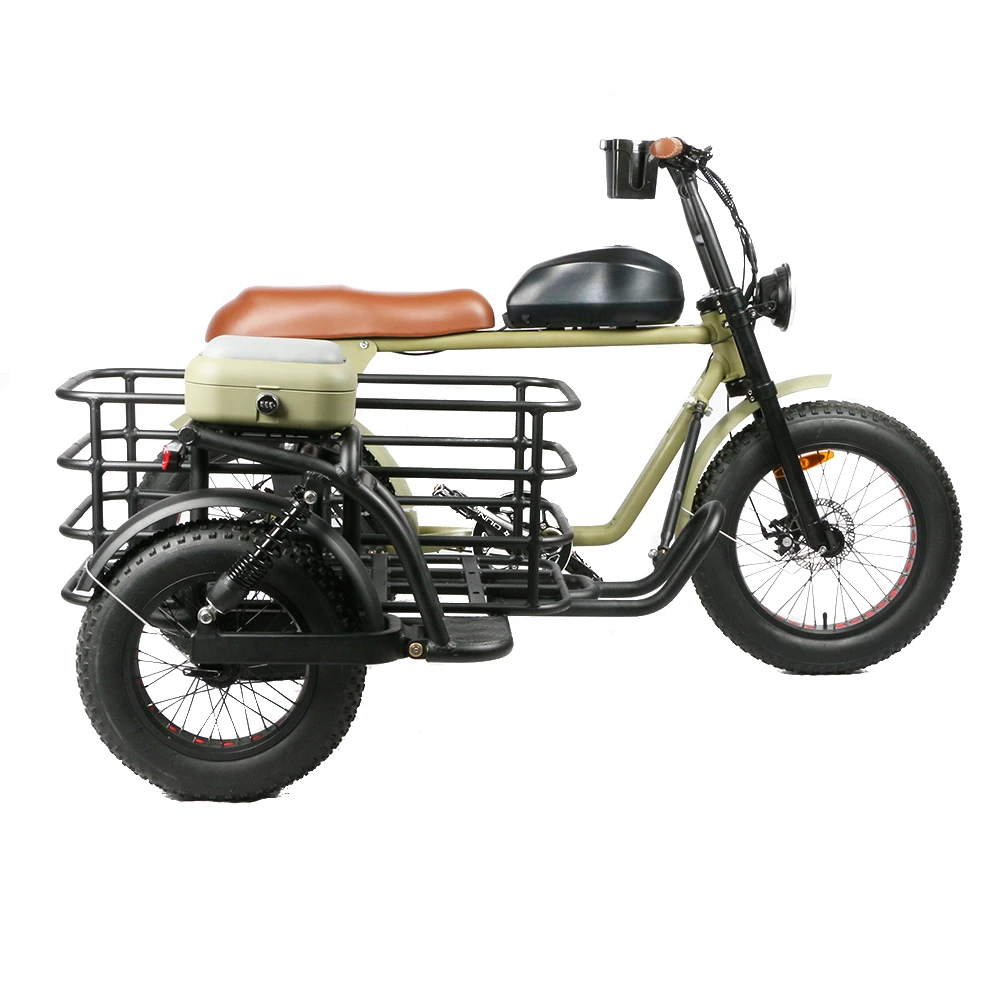 Motocicletta elettrica ad alta potenza 72V 2000W 30AH, triciclo elettrico retrò ad alta resistenza, veicolo elettrico fuoristrada ad alta velocità