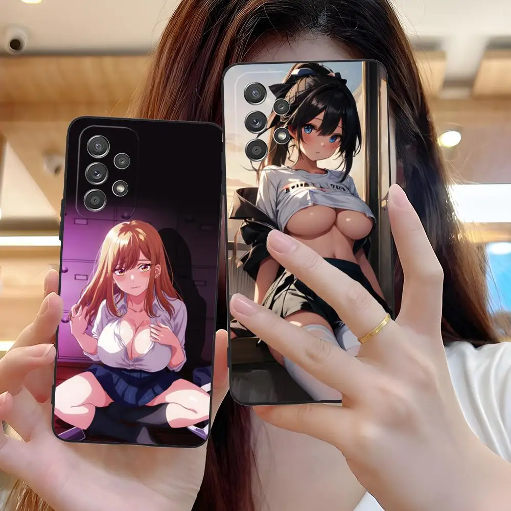 JK زي مدرسي فتاة قضية الهاتف لسامسونج غالاكسي A73 72 71 70 56 55 54 53 52 36 35 34 23 16 15 5G اللون الغطاء الواقي