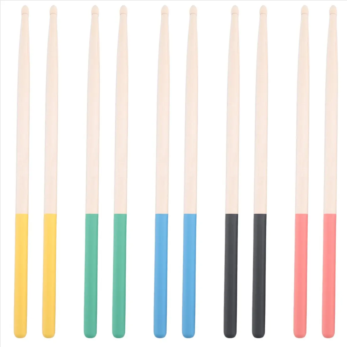 【STOCK】5 Pairs/Set 7A Maple Drum Sticks for Kids/Children, Fit for All Drum Sets Drum Accessories Multi Color