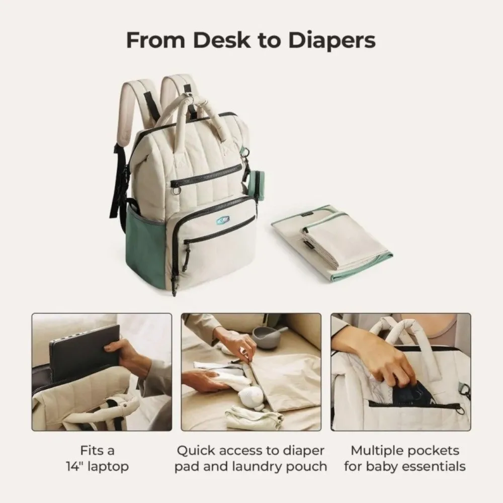 

Practical Large Capacity Multi Functional Backpack Polyester Fashion Shoulders Backpack Wear-resistant Diaper Bag Maternity Use