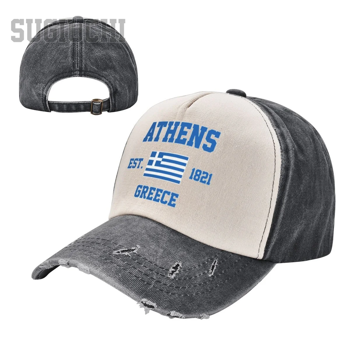 Unisex Baseball Cap Greece EST.1821 Athens Capital Men Women Vintage Hats Washed Cotton Trucker Gift