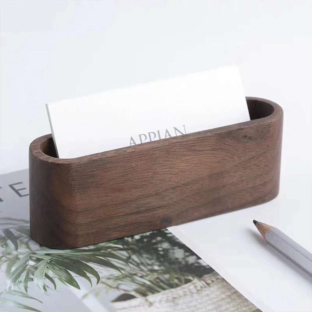 Restaurant Hotel Office Business Card Holder Made Of Solid Wood Which Is Then Finely Polished