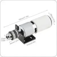 775 DC Motor Table Drill 0.6-6mm B10 Chuck Positive Inversion Lathe Press DC Motor Tools for Milling Machine with Power Adapter