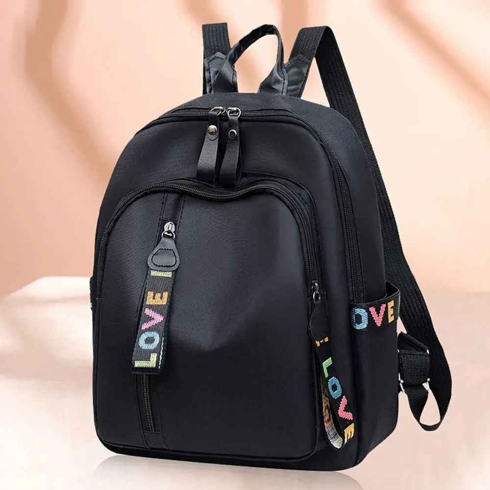 Fashion Simple Nylon Backpack Lightweight College Style Travel Bag Large Capacity Shoulder Bags Women's Use