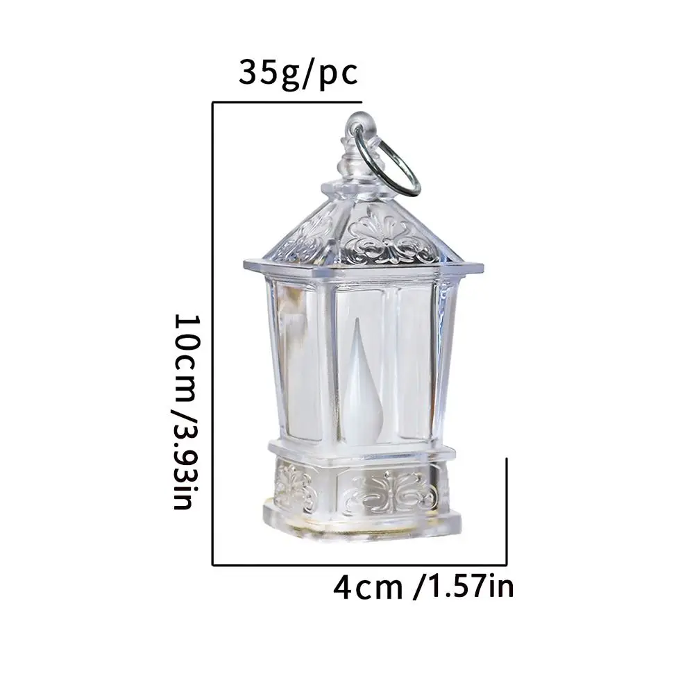 Portable Night Light Electronic Candle Light Atmosphere Warm White LED Crystal Lamp Acrylic Props Desks