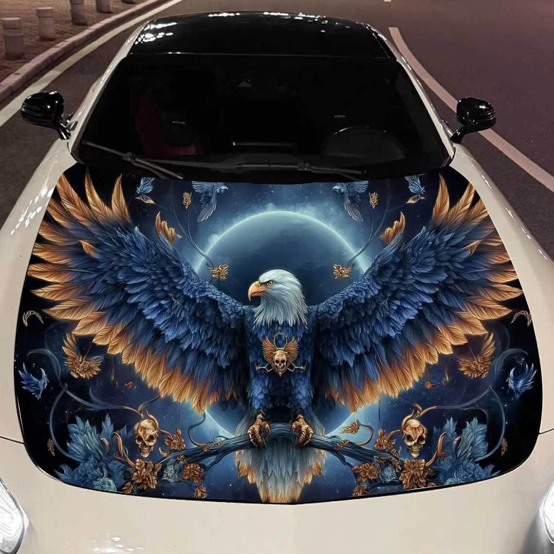 

Виниловая пленка для автомобиля Star Dome Eagle King, водонепроницаемая наклейка на капот автомобиля из материала ПВХ, самоклеящиеся устойчивые к царапинам наклейки для Engi