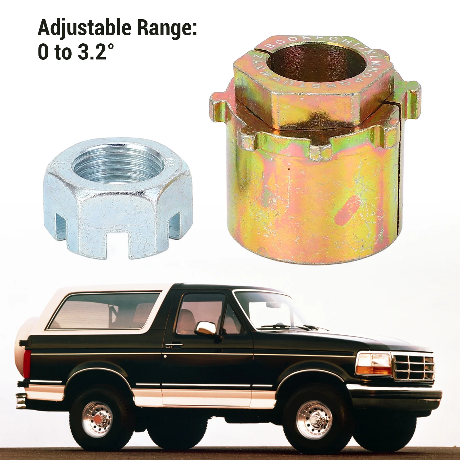 Extreme Camber Caster Alignment Bushing Set 0 to 3.2° Adjustable Caster Camber Bushing K80108 for Bronco 4x4 1980-1996