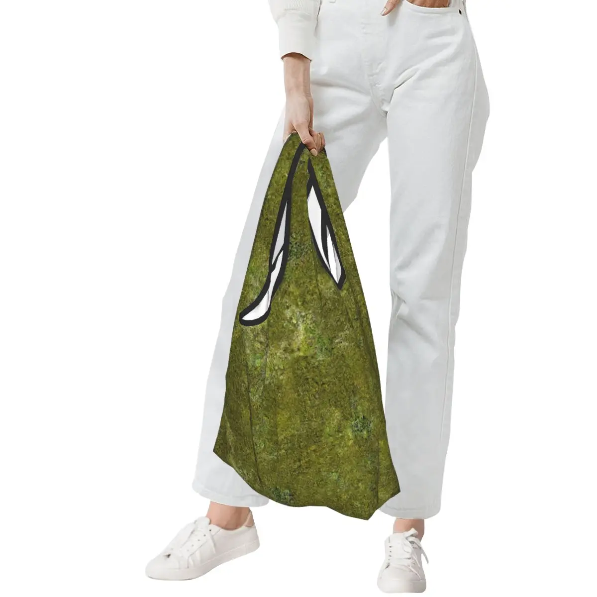 

Grass Battlemat 36x36 Shopping Bag Portable Tote Bags Reusable Shoulder Shopper Bag Groceries Handbag