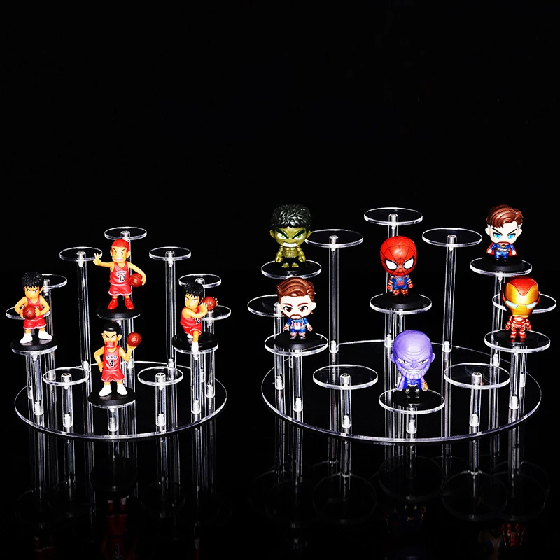 Clear Acrylic Display Stand for Naruto Pop Mart Figurine ,Ring ；Blind Box Storage Display Riser Doll Hand Aberdeen Storage Rack