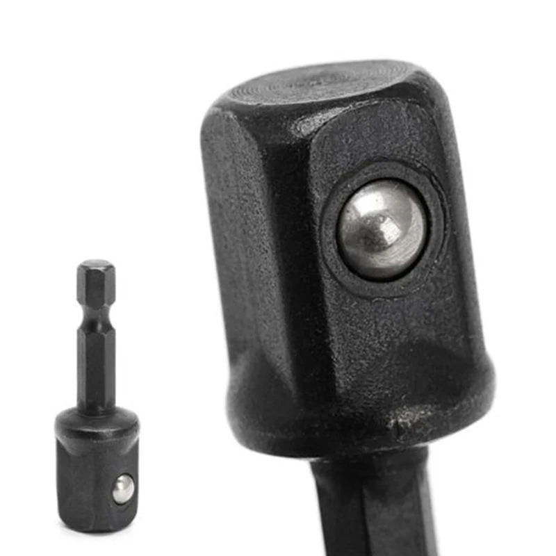 Convenient 5pcs Socket Bit Adapters Set for Replacing 1/4" Chuck System Quickly with 1/4 3/8 1/2 Power Extension Bar