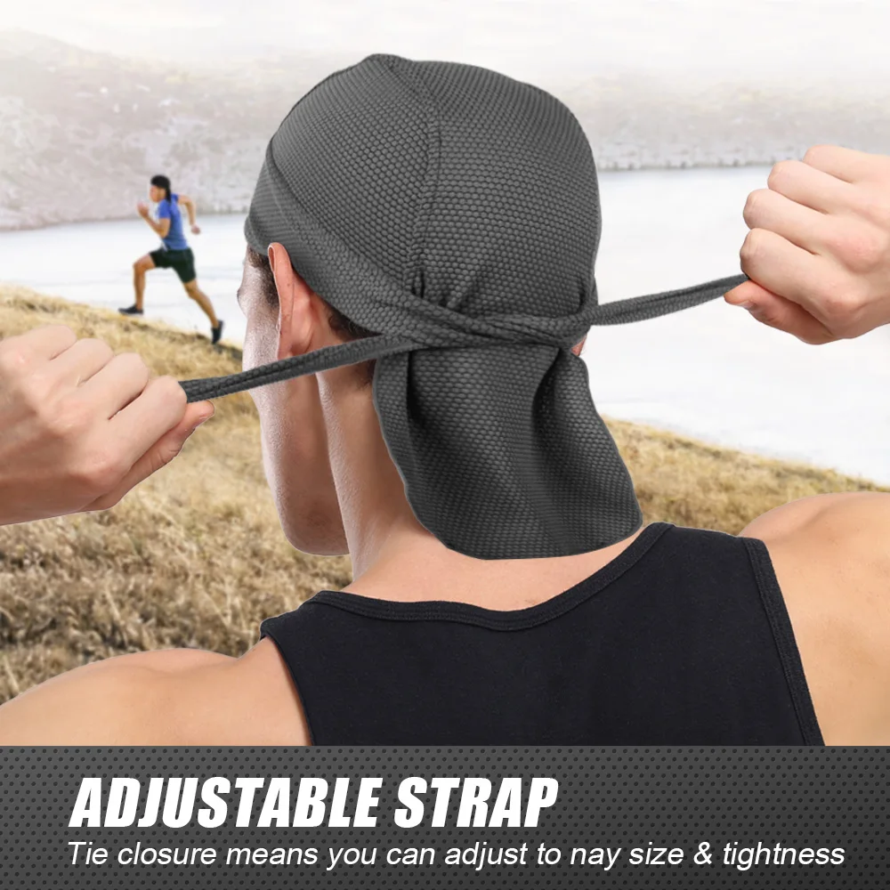 Durag Du-Rag-Bonnet de dehors pour Homme et Femme, Écharpe de Cyclisme, 7,5