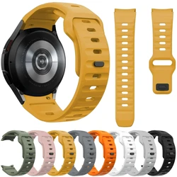 Silicone Strap for Samsung Galaxy Watch 7 44mm 40mm/6 Classic 43mm 47mm/5 pro 45mm No Gaps Bracelet for Watch 6 5 4 Classic Band