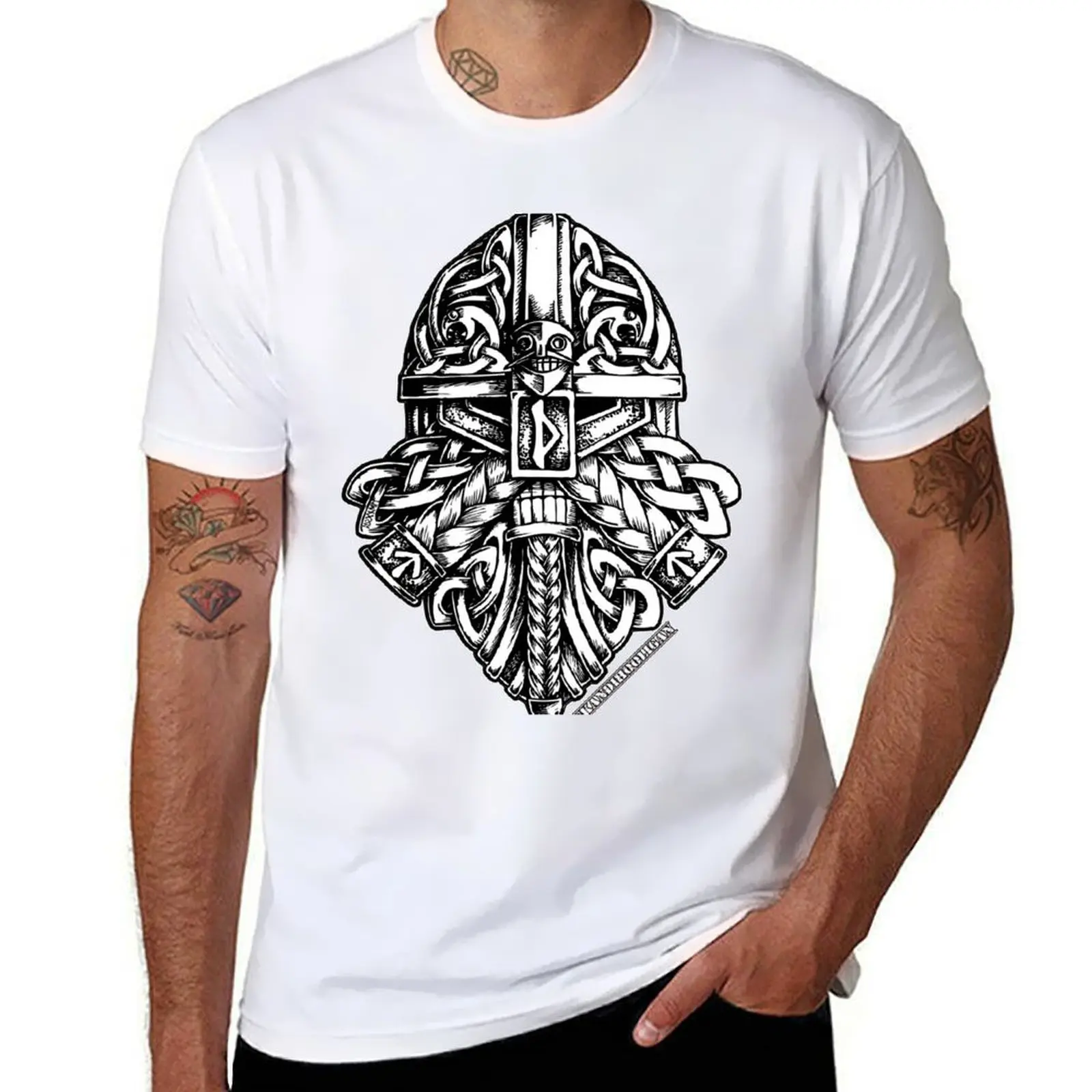Camiseta Bjarni Warface, camisetas para hombre, camisetas de anime suaves de algodón, camiseta de gran tamaño