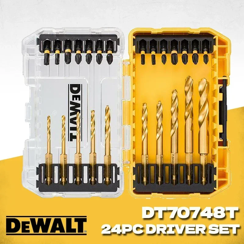 

DEWALT DT70748 Flextorq Drill Driver Bit Set 3-10mm Metal Twist Drill Bit Set 24pc Dewalt Power Tools Accessories DT70748T-QZ