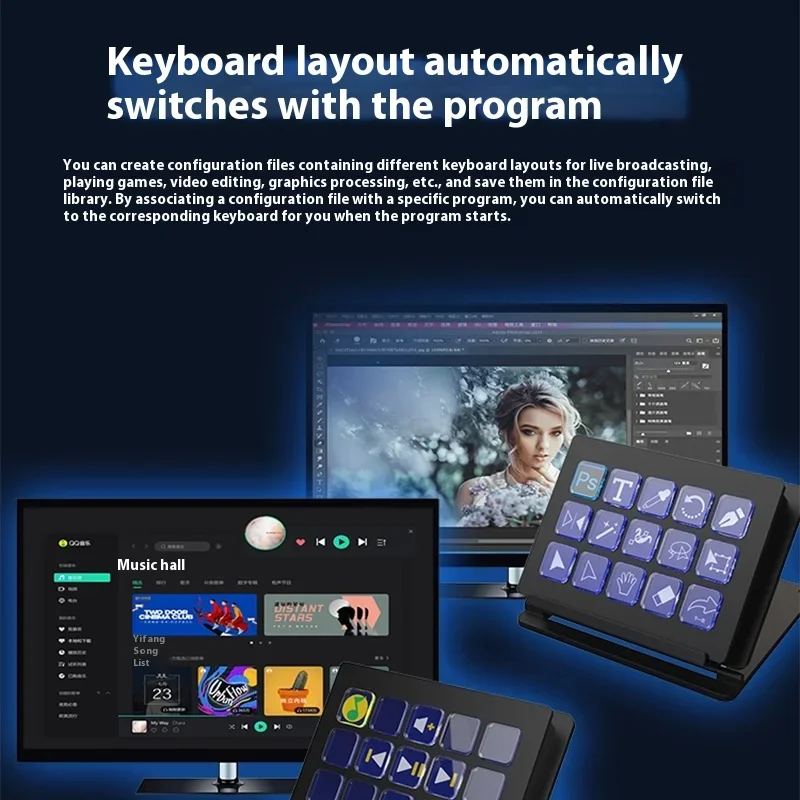 Imagem -03 - Mirabox-botão Lcd Streamdeck Live Content Creation Controller Botão Personalizado Teclado Visual 15 Teclas para Windows Macos 293