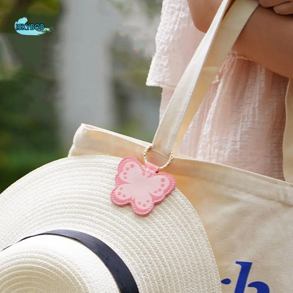 

Anti-lost Pu Leather Flower Magnetic Hat Clip Wallet Buckle Butterfly Hat Holder Organizer Gadget Hanging on Bag