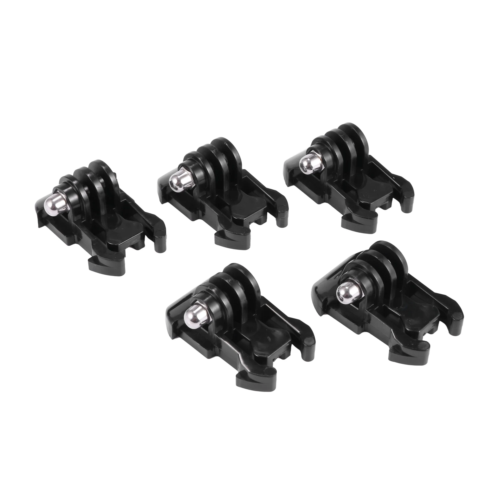 5pcs Quick Release Buckle Clip Basic Base Mount for GoPro HERO (2018) 6 5 4 3+ 3 2 1 Black Silver Session Fusion Xiaomi YI 4K DB