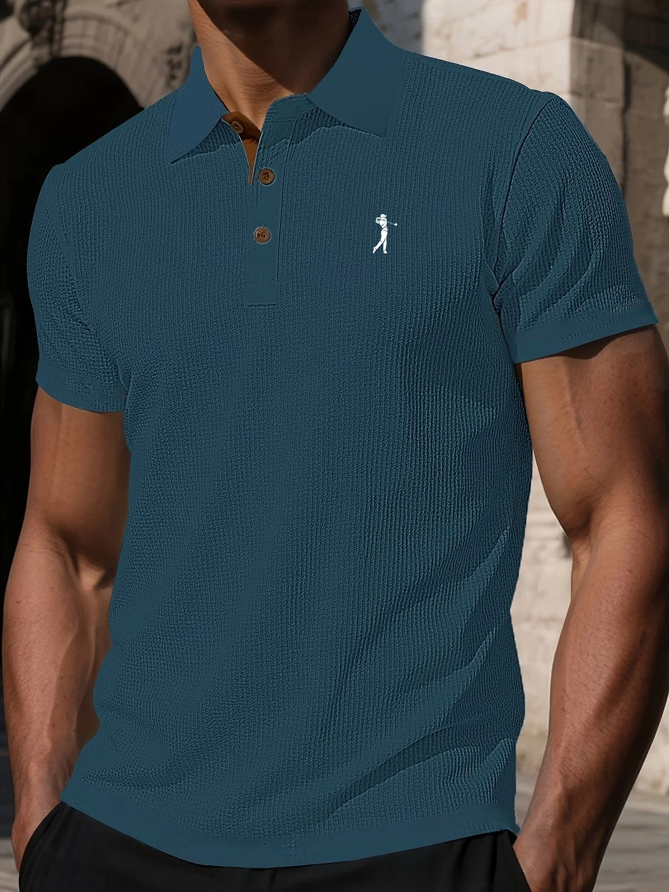 Herren Kurzarm-Poloshirt – Detail 13