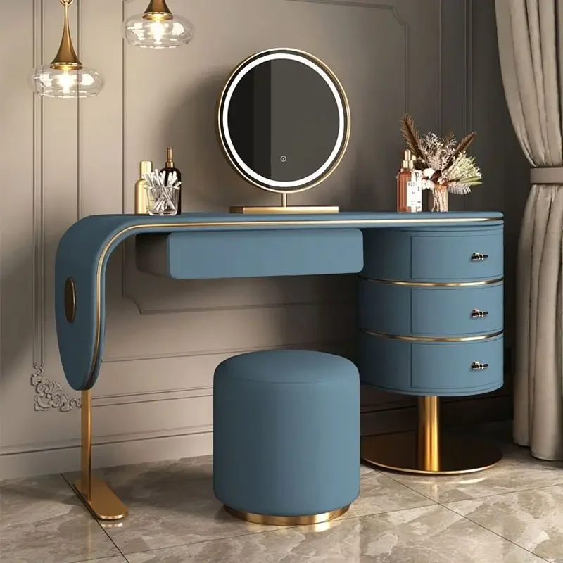 Spot light luxury master bedroom dresser makeup integrated big fruit ins Internet celebrity Italian style