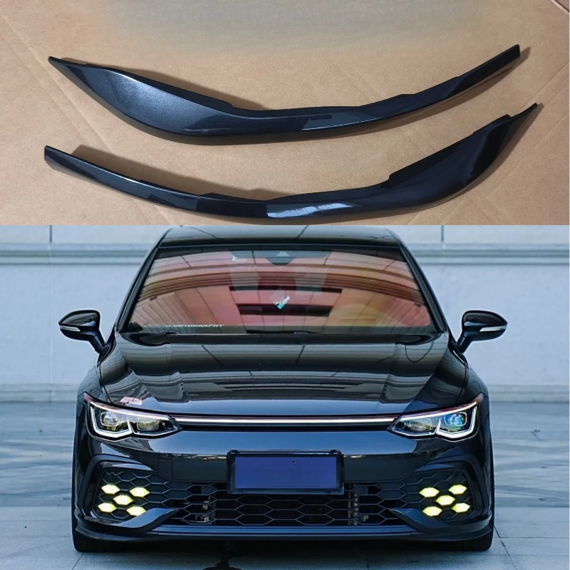 

For Volkswagen Golf 8 R-Line GTI 2021-2024 CS Style Front Lip Splitter Rear Bumper Lip Canards Body Kit Exterior Mod Accessories