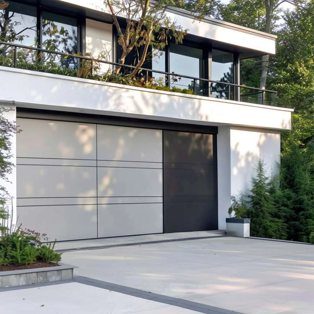 Multiple Sizes Villa Durable Garage Door Powder Coated Aluminum Alloy Rust Proof Garage Doors Intelligent Electric Garage Doors