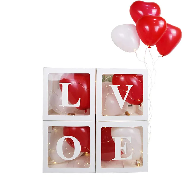 4 Teile/satz BABY Transparent Ballon Box Eine Dekorative Prop Für Die Atmosphäre Der Geburtstag Party Szene – Detail 8