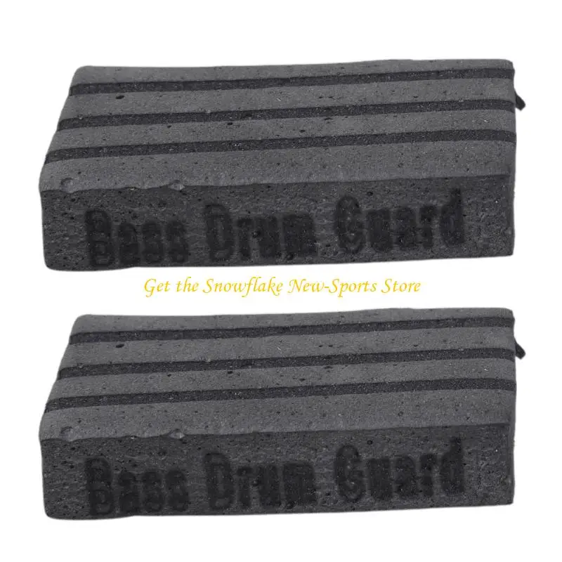 E56d 2pcs bass drum hoop guard pelindung karet pelindung insert kick drum rims pelindung nonslip drum aksesoris mudah digunakan