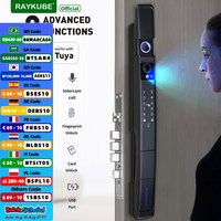 RAYKUBE Tuya WiFi Waterproof Visual Intercom 3D Face Recognition Digital Fingerprint Lock With Video Call Keyless Unlock A216