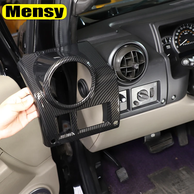 

For Hummer H2 2003-2007 ABS Carbon Fiber Car Console Dashboard Side Air Conditioning Outlet Frame Cover Trim Auto Accessories