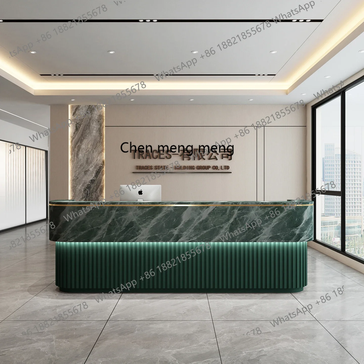 X188 مكتب استقبال للشركة البسيط الحديث طاولة بار الفندق مكتب استشارة صفحة الخروج لصالون التجميل #3