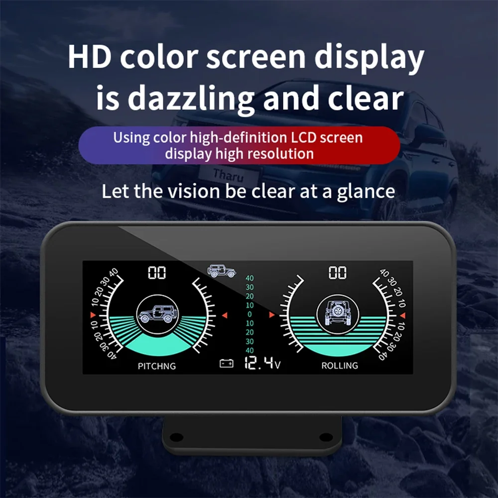 

HD автомобильный проекционный дисплей, цифровой инклинометр, клинометр, измеритель угла наклона с сигнализацией о опасности под углом рулона для внедорожников