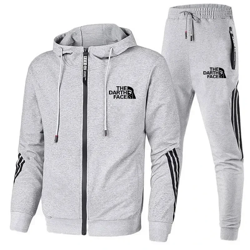 2024 Spring And Autumn Men\'s Suit Two-Piece Tracksuit Casual Sports Jacket+Trousers Running Sets Sports Suit Hoodie Sportswear