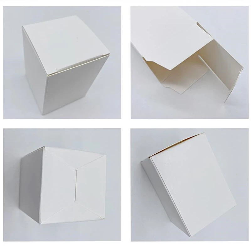 100Pcs/lot White Carton Cardboard Packing Box For Candy/Cookie/Handmade Soap/Jewelry Gift Package Party Favor Supplies